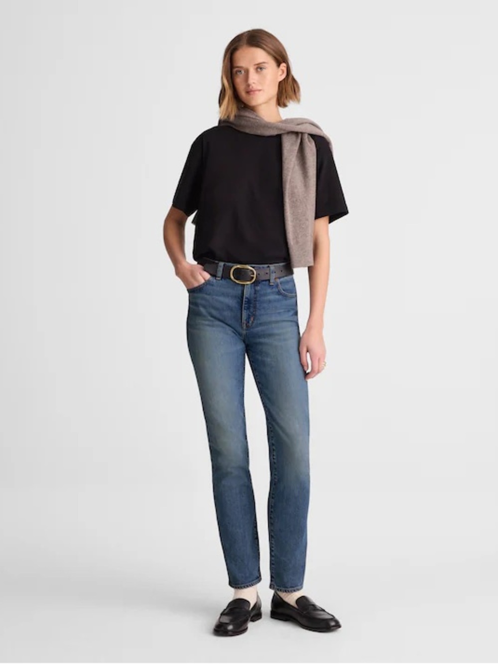 Madewell The Jules Slim-Straight Jean in Concho Wash size 28